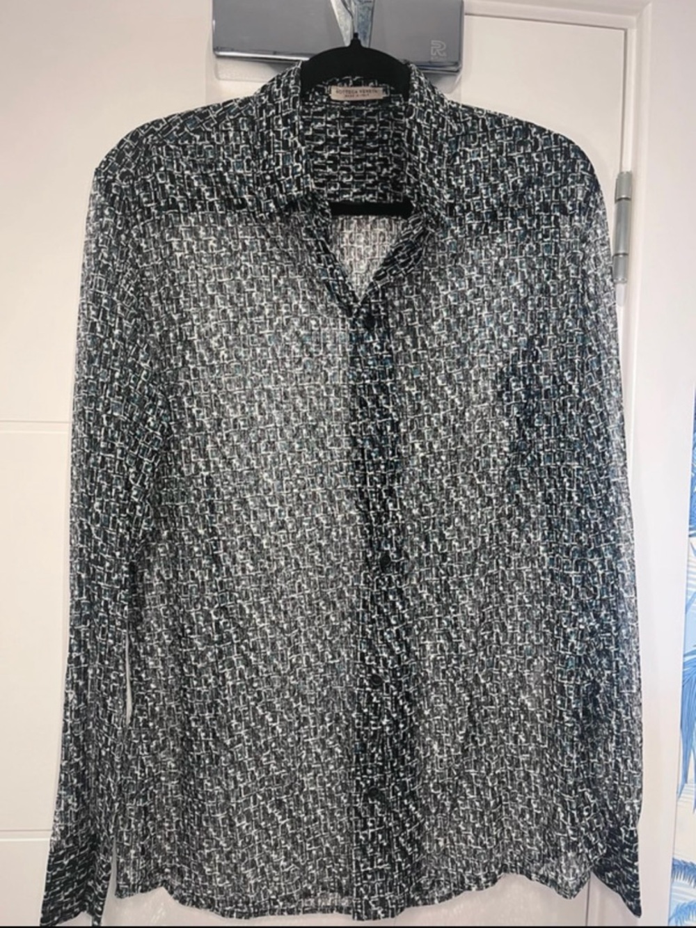 Bottega Veneta Sheer Pattern Shirt - Made in Italy - Size M